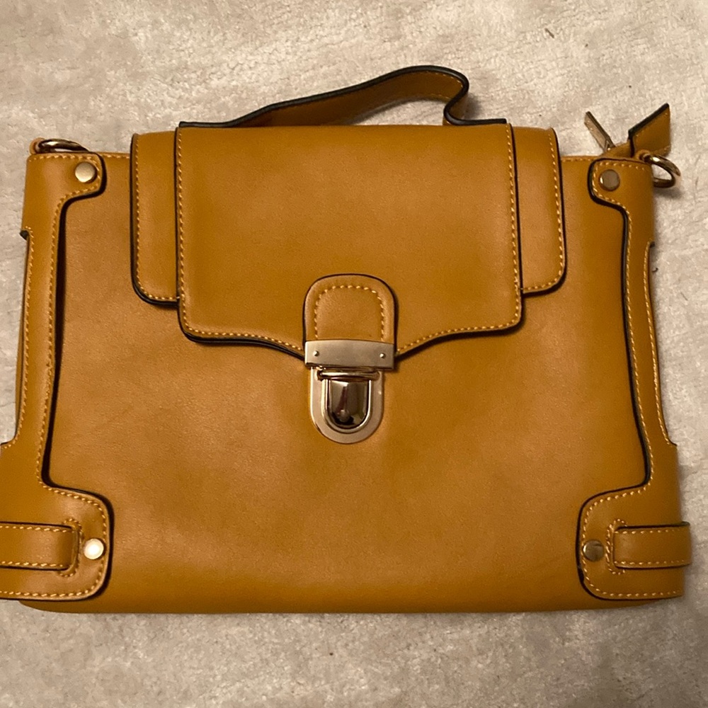 Millie Bianco Mustard Crossbody Joslyn Messenger Bag